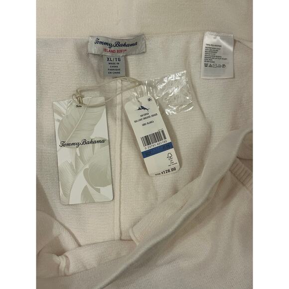 Tommy Bahama Women's Cream Elastic Waist Sea Light Sweater Jogger Size XL NWT - Picture 2 of 3